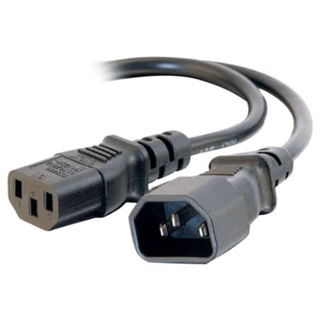 6ft 16 Awg 250 Volt Computer Power Extension Cord - Iec320c14 To Iec320c13